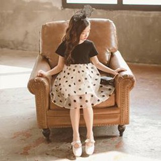 (xả) (thanh lý) Váy bé gái xoe chấm bi (Sz: 110 - 160)