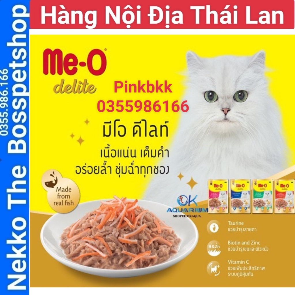 Pate Mèo Me O Delite 14 vị ⚡ NỘI ĐỊA THÁI ⚡ nhập trực tiếp Thái Lan không qua trung gian ⚡ 70g