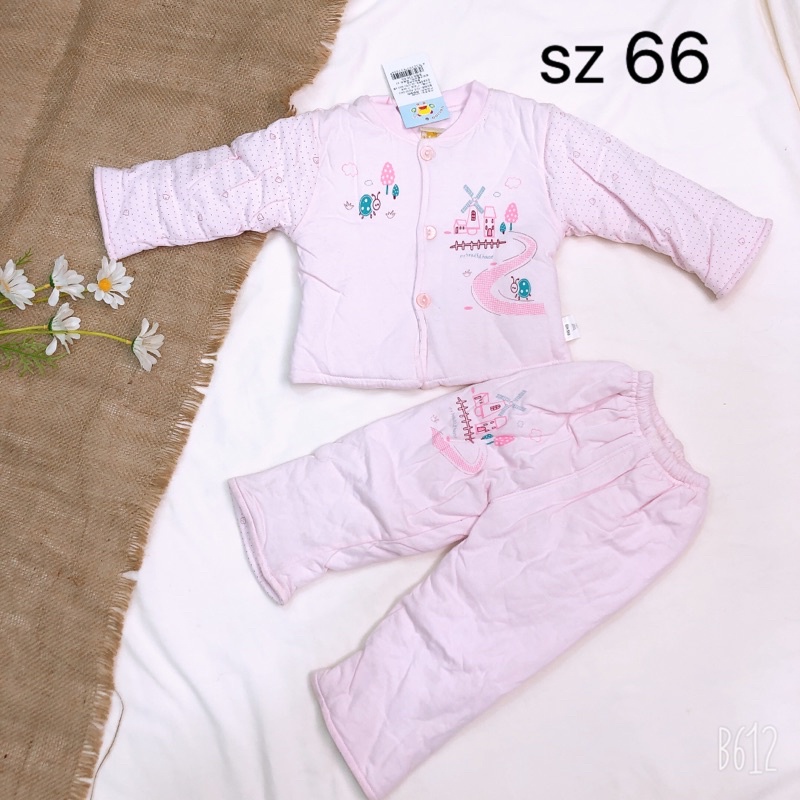 (Chon mẫu) Bộ trần bông dài cho bé trai, bé gái sz 66(6-9 tháng) from to