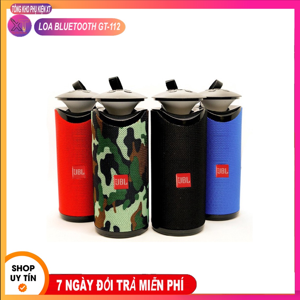 Loa Bluetooth Không Dây Mini GT-112, Đèn LED Nhiều Màu, Âm Thanh Đỉnh Cao, Pin Cực Trâu Thiết Kế Hình Nóng