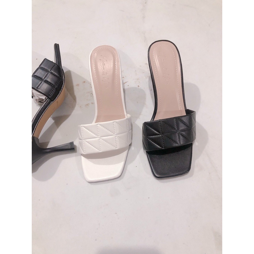 Guốc may bản to siêu mềm êm chân cao 3-7 cm mã N678