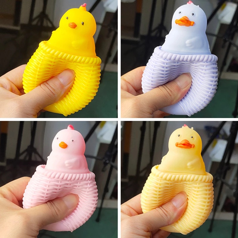 Đồ Chơi Gà Con Bóp Giảm Căng Thẳng Màu Sắc Ngẫu Nhiên