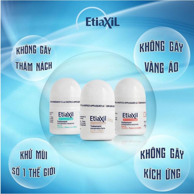 [ Free ship] Lăn Khử Mùi Etiaxil Ngăn Ngừa Hôi Nách, giảm tiết mồ hôi 15ml