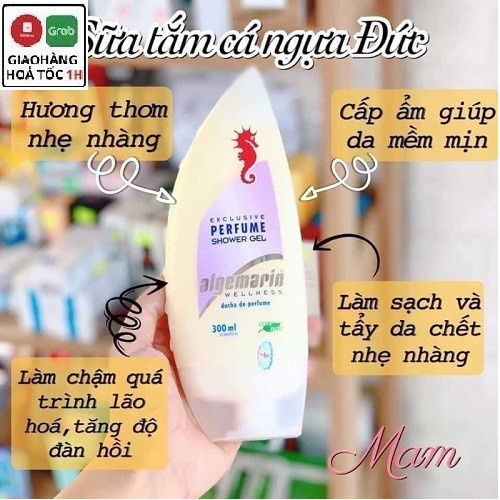 Sữa tắm cá ngựa Algemarin [CHÍNH HÃNG], sản phẩm cổ điển xịn xò của Đức-Hương thơm nước hoa lâu phai