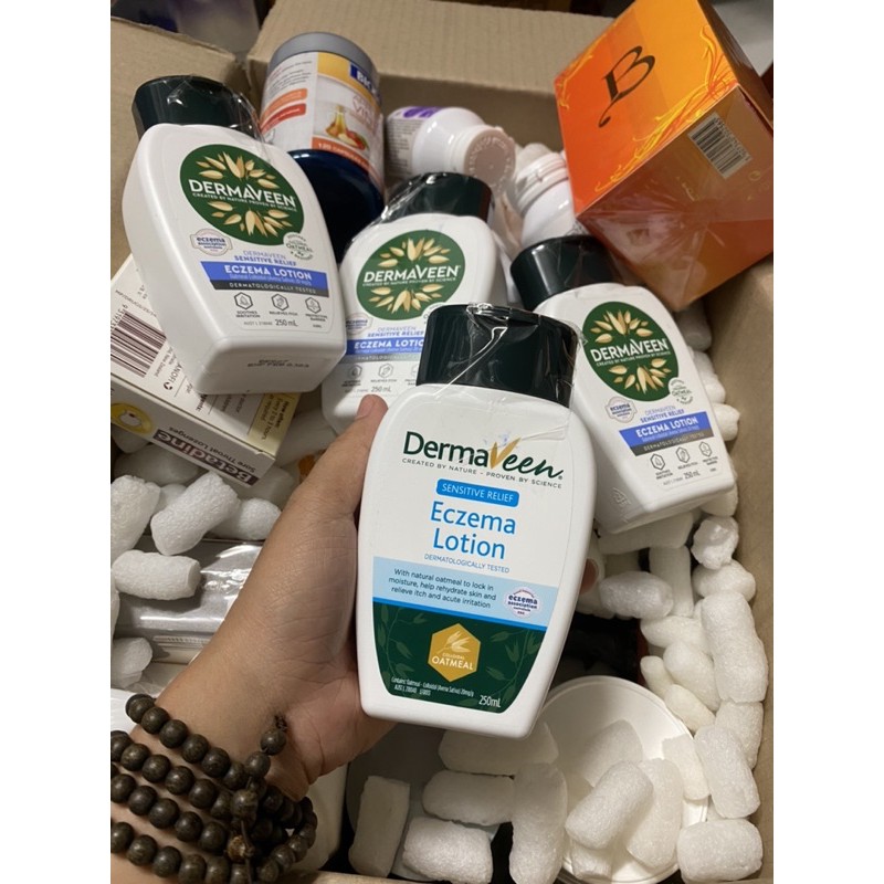 KEM DƯỠNG DA DERMAVEEN ECZEMA LOTION MẪU MỚI CHAI 250ML