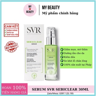 Serum tinh chất kiềm dầu và giảm mụn, mờ thâm mụn svr sebiclear serum 30ml - my beauty