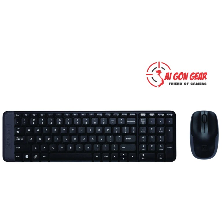 Bộ bàn phím và chuột Logitech Keyboard + Mouse WL MK220 Chính Hãng