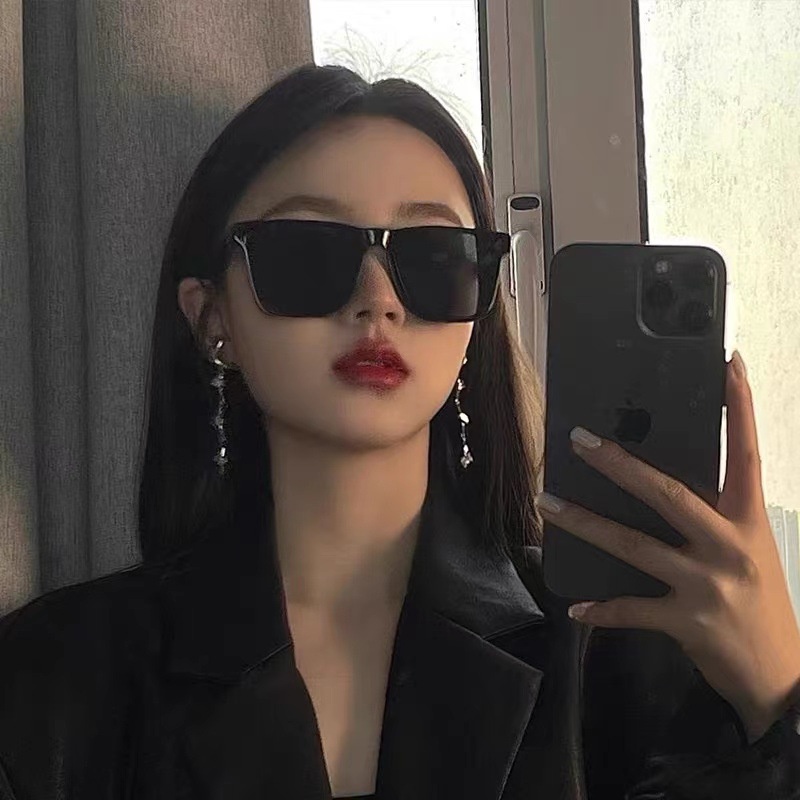 (HENGHA) Kính Mát Thời Trang Hàn Quốc Gọng Chữ Nhật Màu Kẹo Ngọt Chống Nắng