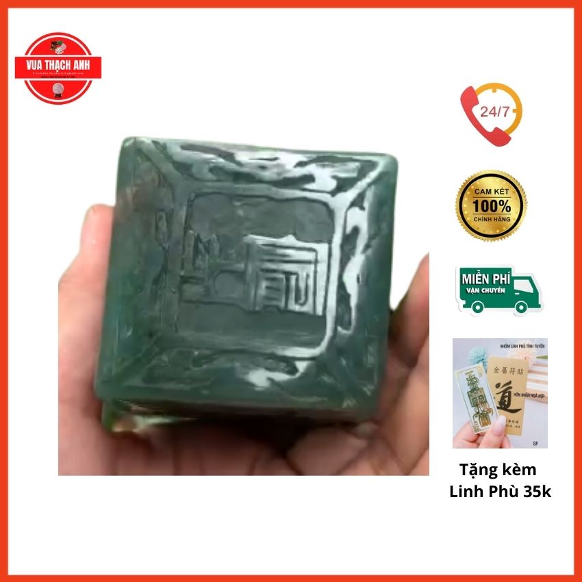 Ấn Rồng Phong Thủy Đá Xanh 0,7kg ⚡FREESHIP + QUÀ 35K⚡ Đá Nguyên Khối, Thăng Quan Tiến Chức, Cải Thiện Mối Quan Hệ,...