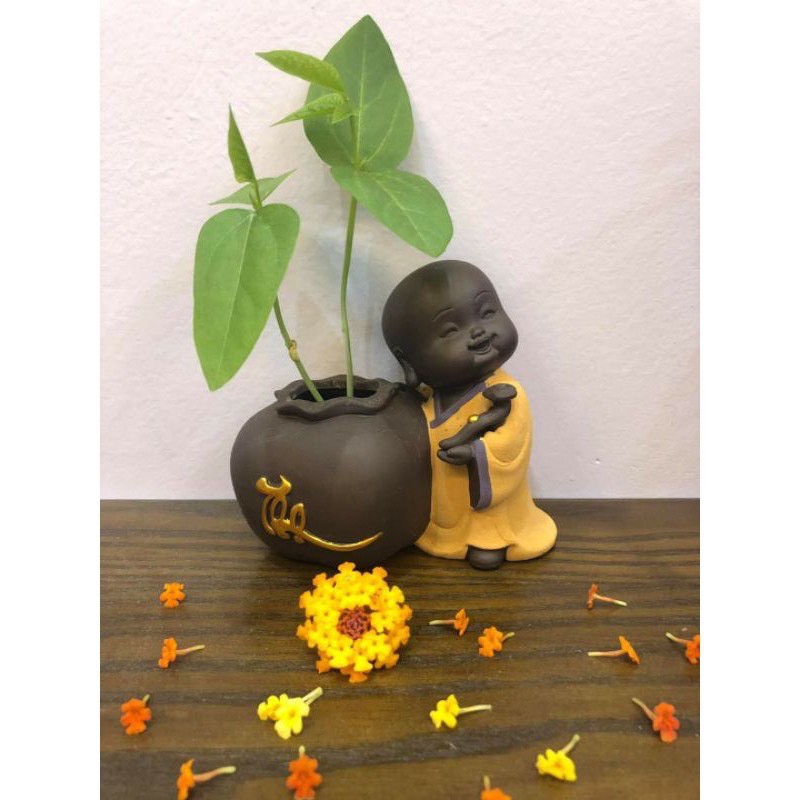 Tượng chú tiểu chậu gốm Phúc Lộc Thọ An Khang | BigBuy360 - bigbuy360.vn