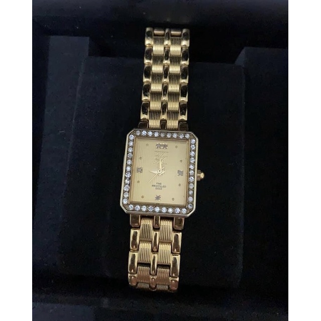 đồng hồ nữ HK, đính kim cương, mạ vàng 24k