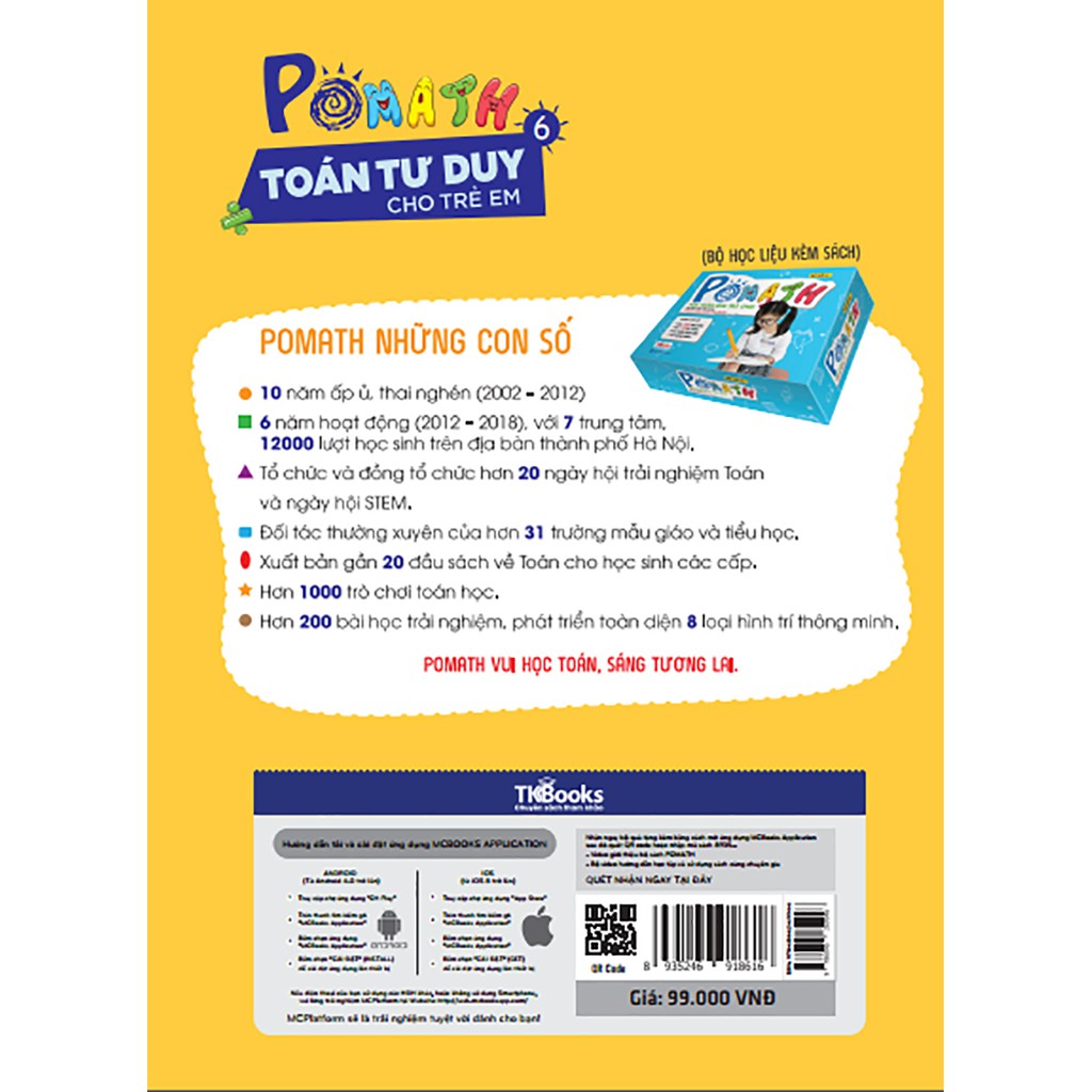 Sách - POMath - Toán Tư Duy Cho Trẻ Em 4-6 Tuổi (Tập 6) | BigBuy360 - bigbuy360.vn
