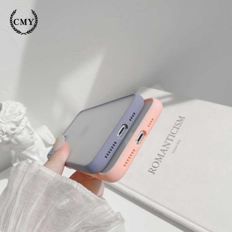 Ốp điện thoại trong mờ viền khác màu độc đáo đẹp mắt cho iPhone11/11Pro 11pro Max X XR XS XS MAX 7 8 plus SE | BigBuy360 - bigbuy360.vn