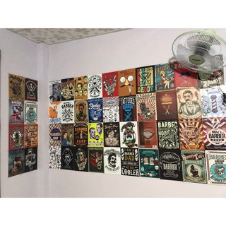Set 50 Decal dán tường - Barber
