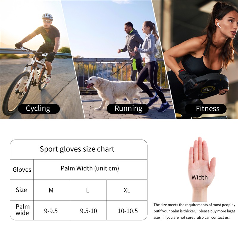 Găng tay thể thao WEST BIKING thoáng khí chống trượt chạm được màn hình cảm ứng tiện dụng