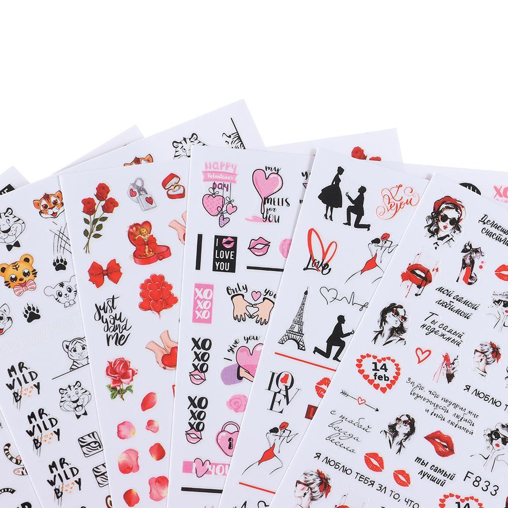 .Miếng Dán Trang Trí Móng Tay Mừng Năm Mới Xinh Xắn Đáng Yêu