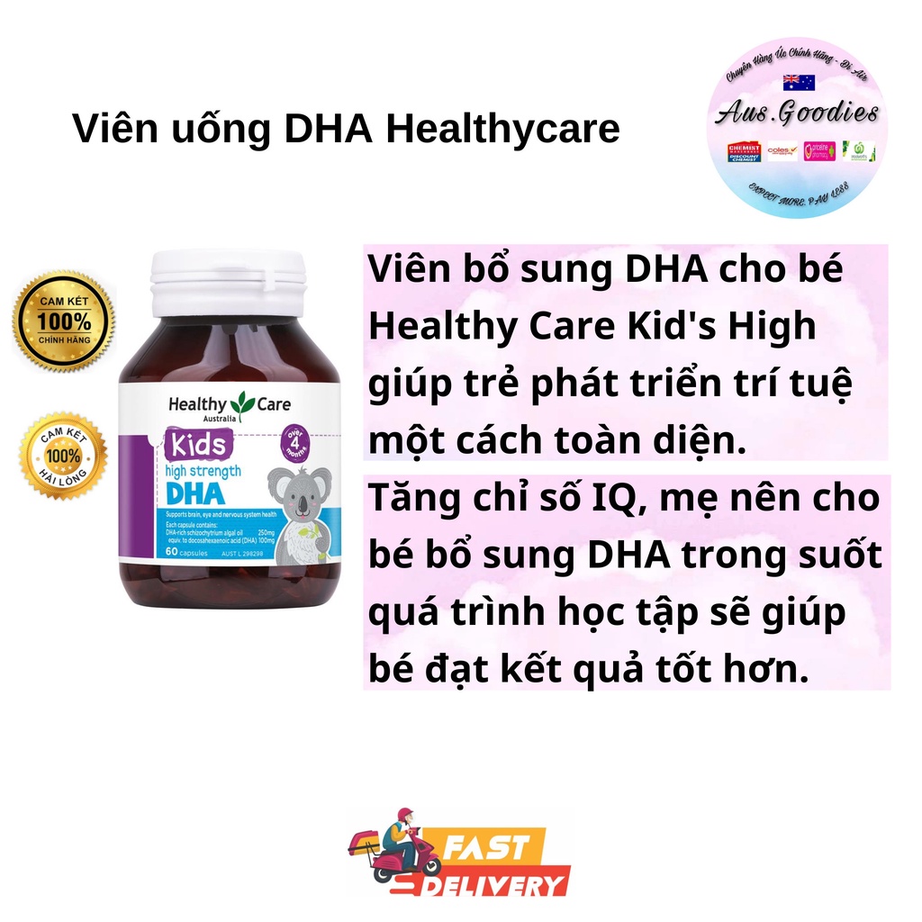 Viên bổ sung DHA healthy care và Canxi milk htc_cho bé từ 4 tháng tuổi