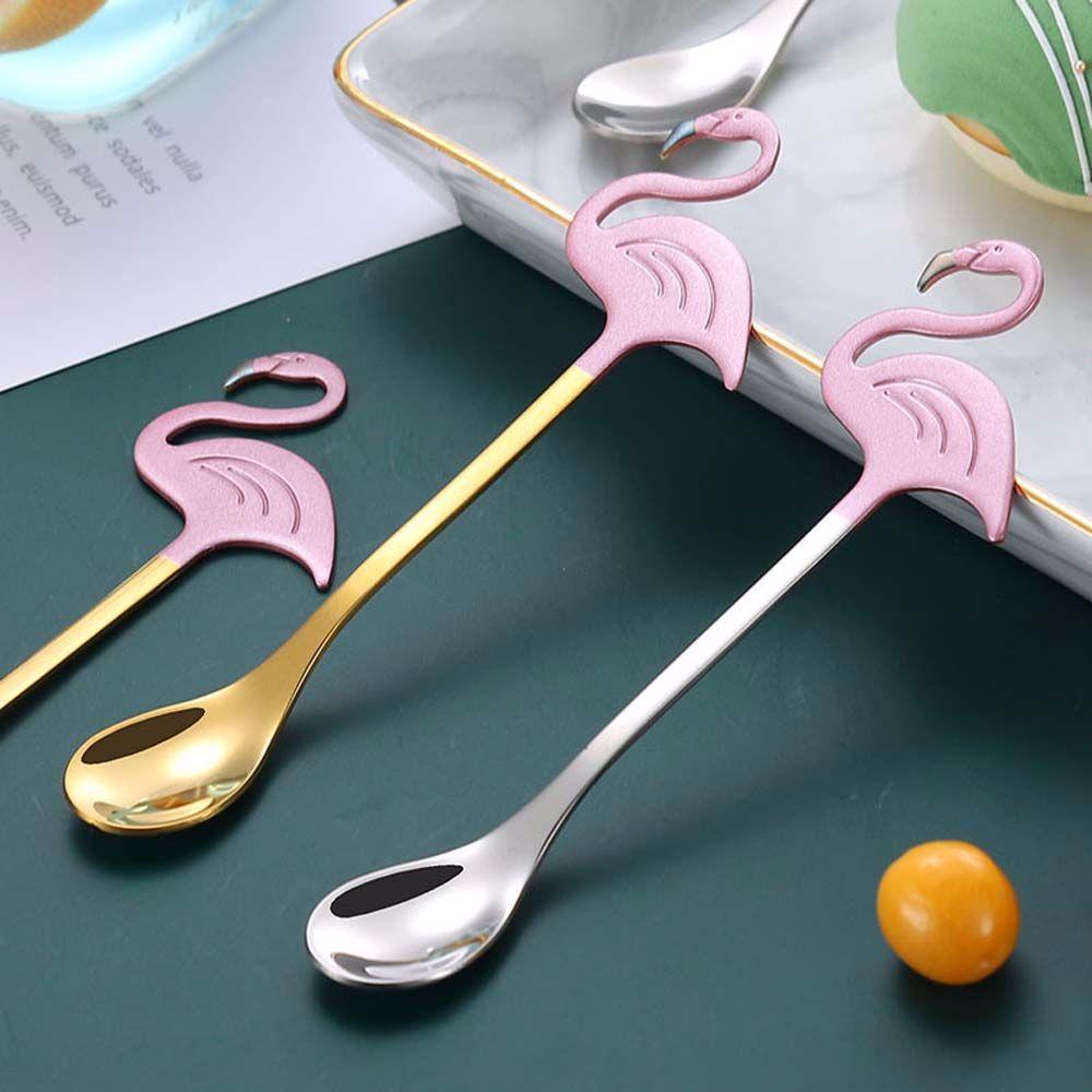 Muỗng Cà Phê Hình Chim Hồng Hạc Chất Lượng Cao