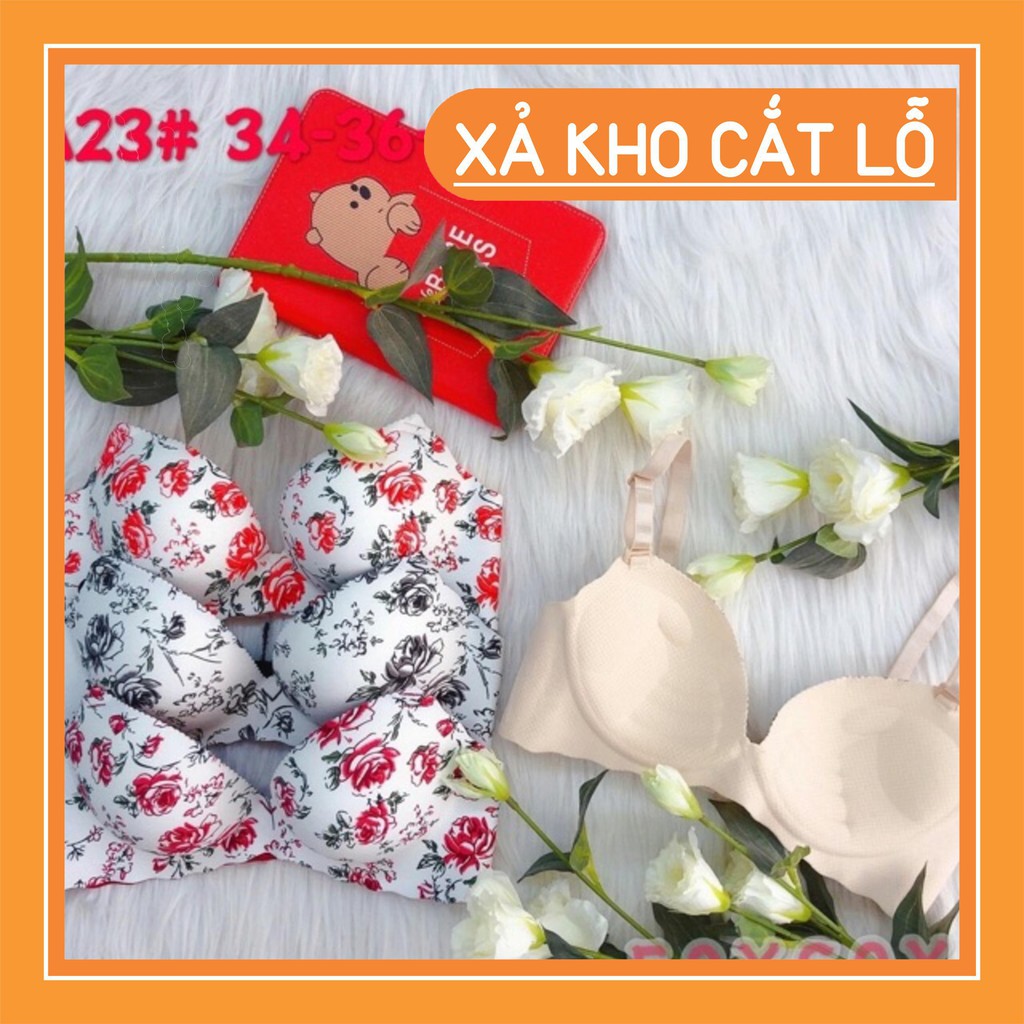 Áo lót su thông hơi 3D hoa hồng đệm dày  BC_CHIC LINGERIE