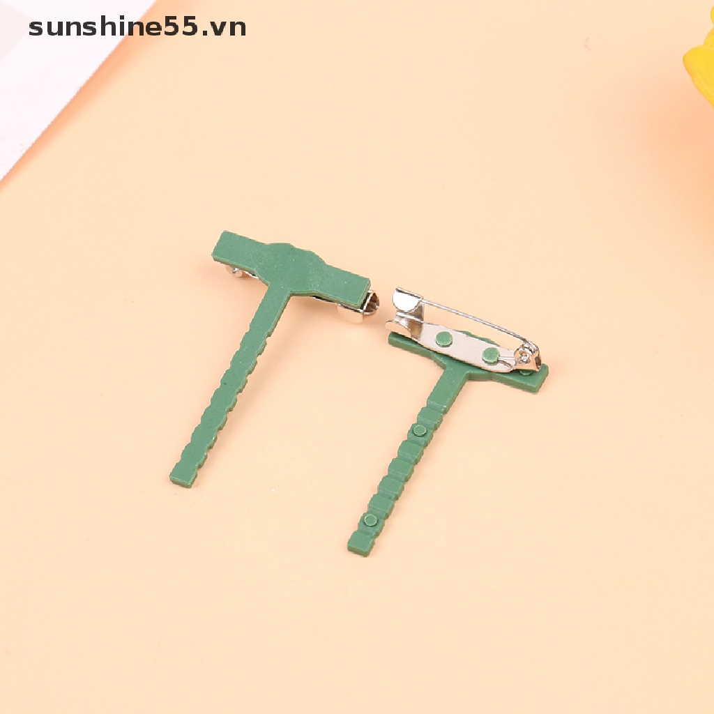 Set 100 Ghim Cài Áo Nhựa Hình Chữ T