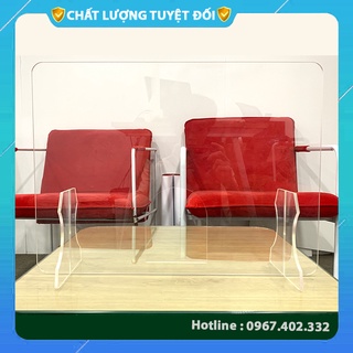 Tấm chắn mica để bàn chống giọt bắn dùng cho quầy thuốc, quán ăn