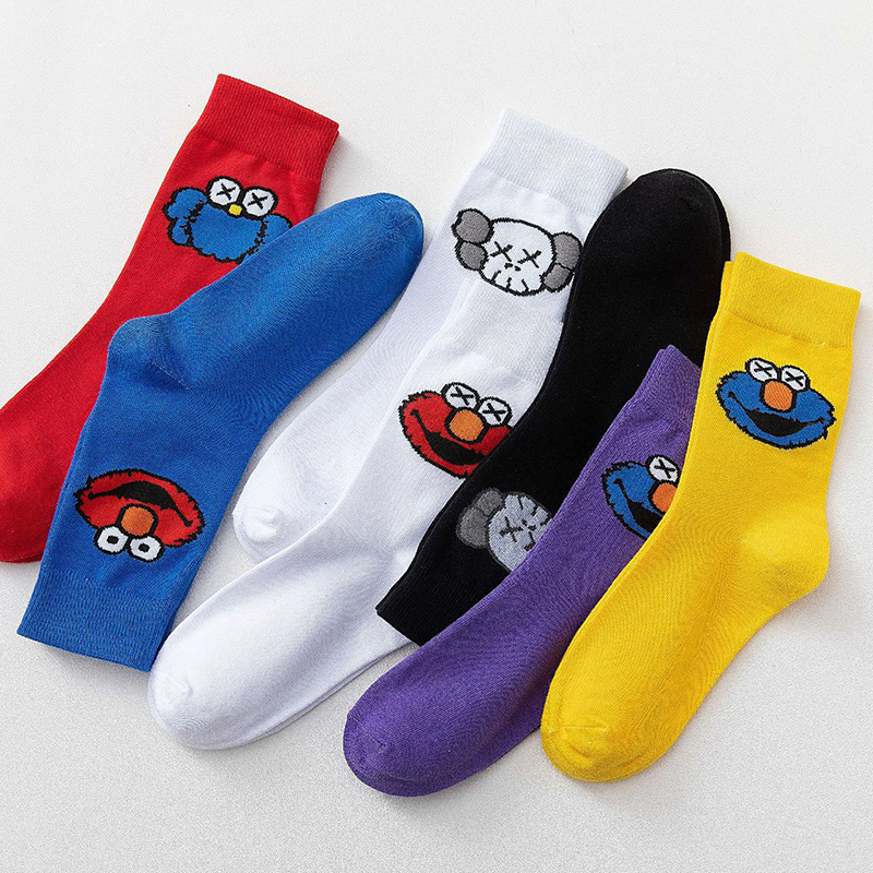Vớ in họa tiết hoạt hình Kaws vui nhộn cho nam và nữ