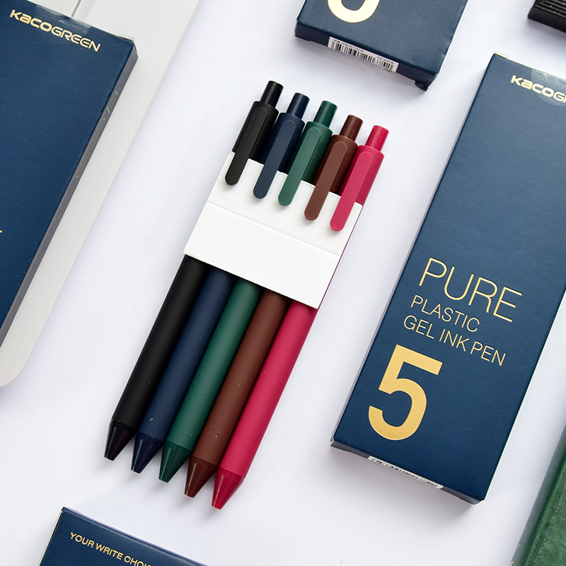 Set 5 Bút Viết Mực Gel Ngòi 0.5mm