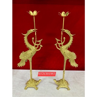 Cặp hạc đồng cao 42cm