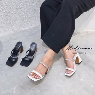 DÉP GÓT NỮ HAI QUAI NGANG MÃNH MỘT QUAI ĐÍNH ĐÁ