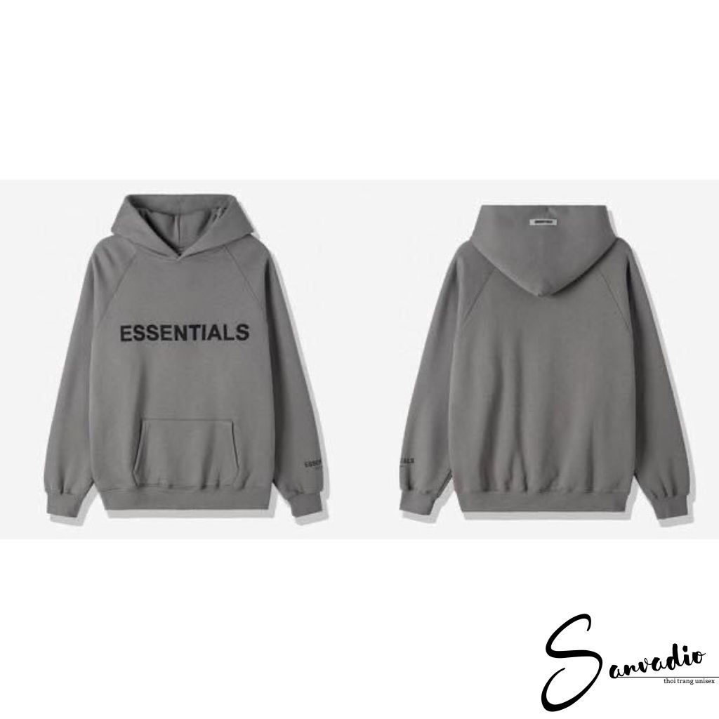 [Mã 12FASHIONSALE giảm 12% đơn 99K] Áo nỉ hoodie Essentials In cao su nổi , áo nỉ bông unisex nam nữ AN203 | WebRaoVat - webraovat.net.vn