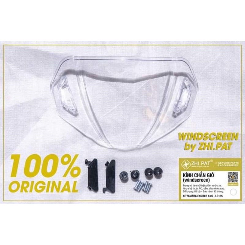 Kính chắn gió Zhi.pat ốp đầu đèn exciter 2010 hàng 9 hãng