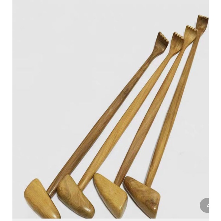 Cây đấm  lưng bằng sừng trâu tự nhiên, dụng cụ matxa lưng, cây gãi lưng đầu bằng sừng trâu tự nhiên dùng cực phê