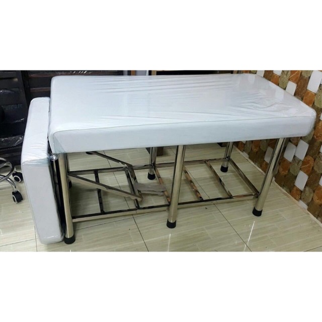 Giường nối mi phun xăm khung inox