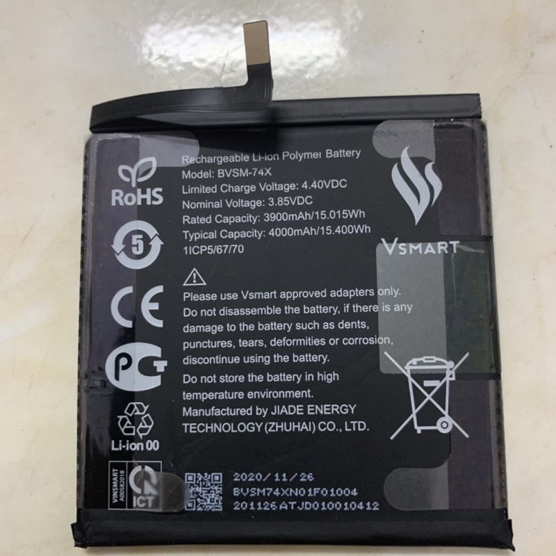 Pin Vsmart Aris_Aris pro chính hãng