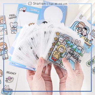 Sticker dán sổ cute friendship chibi MUA 5 TẶNG 2 GIAO KHÔNG TRÙNG MẪU - VP092