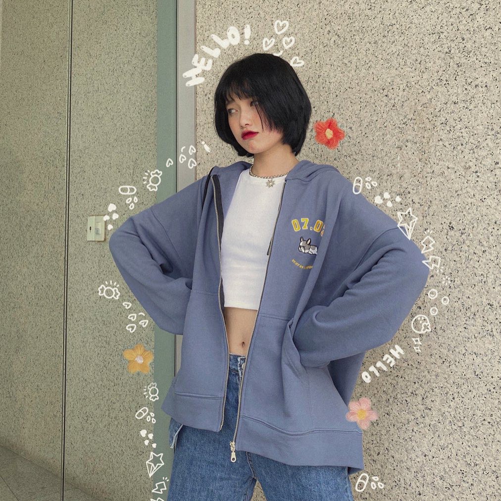 Áo Khoác Nỉ Bông Cardigan PUPPY LAZY 07.07 Unisex Dáng Hoodie SEVENZIA | BigBuy360 - bigbuy360.vn