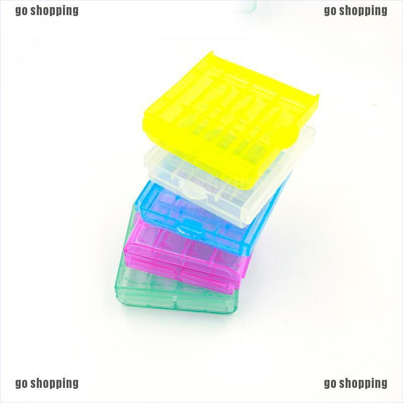 {go shopping}Portable Plastic Translucent Case Holder Storage Box for AA AAA Battery