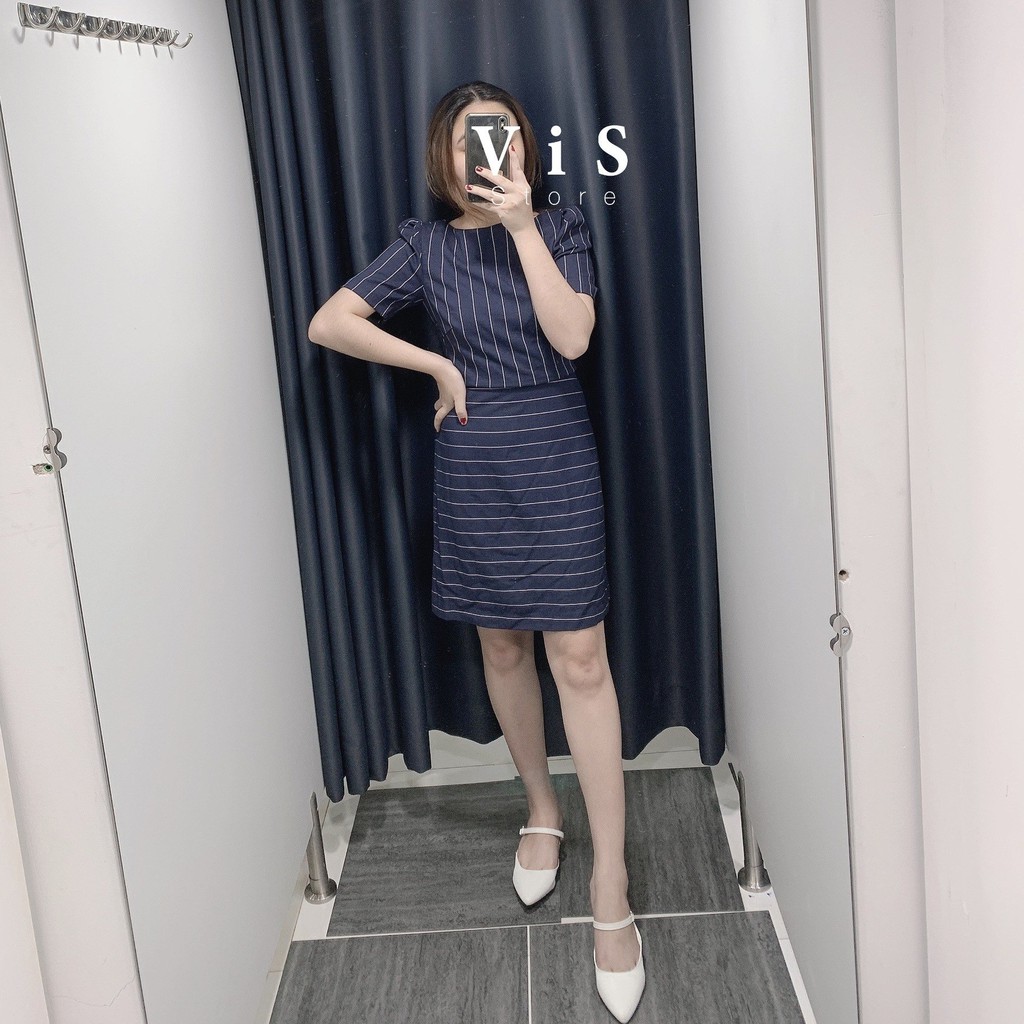 ĐẦM NỮ CÔNG SỞ MÀU XANH