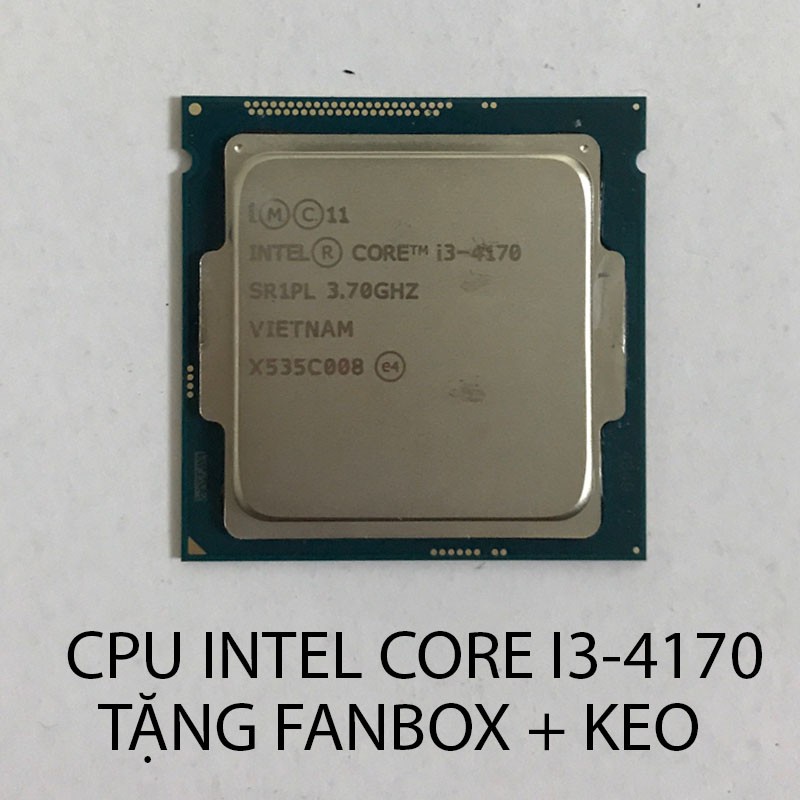 Vi Xử Lý CPU INTEL Core I3 4170 + FanBox + Keo Tản