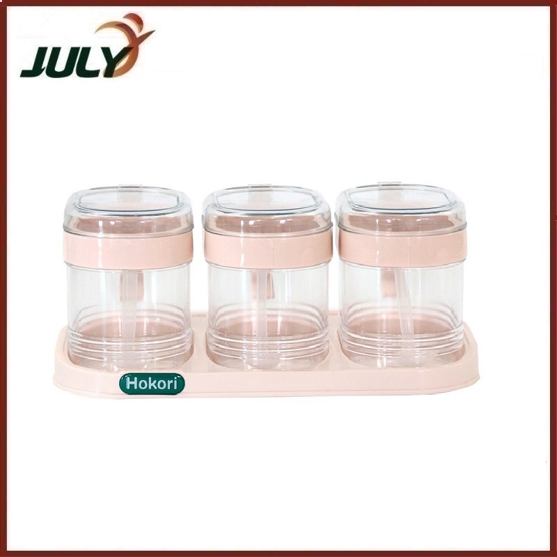 BỘ 3 LỌ ĐỰNG GIA VỊ HOKORI