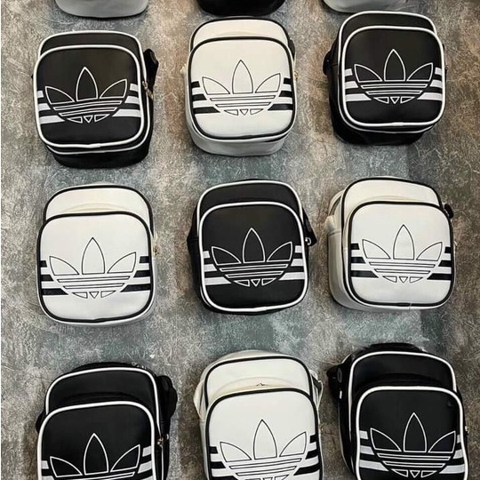 Túi đeo chéo adidas nam nữ, chất da mềm dữ fom cực tốt, túi thể thao chống nước