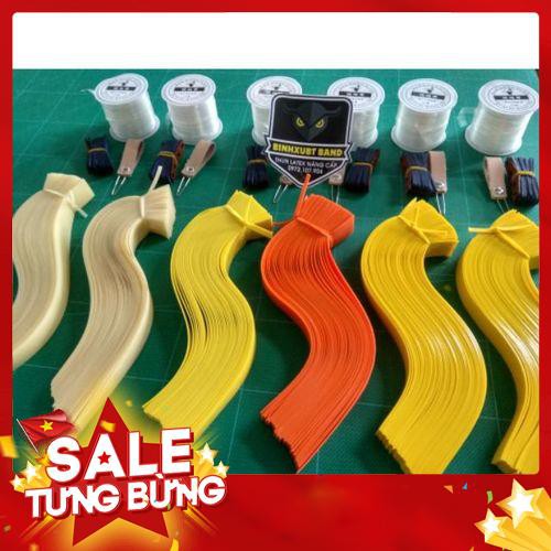 20 bộ thun ná latex bản nâng cấp cắt sẵn tặng 10 da và 1 cuộn dây cột 20m 1 cây móc thun -Hàng nhập khẩu