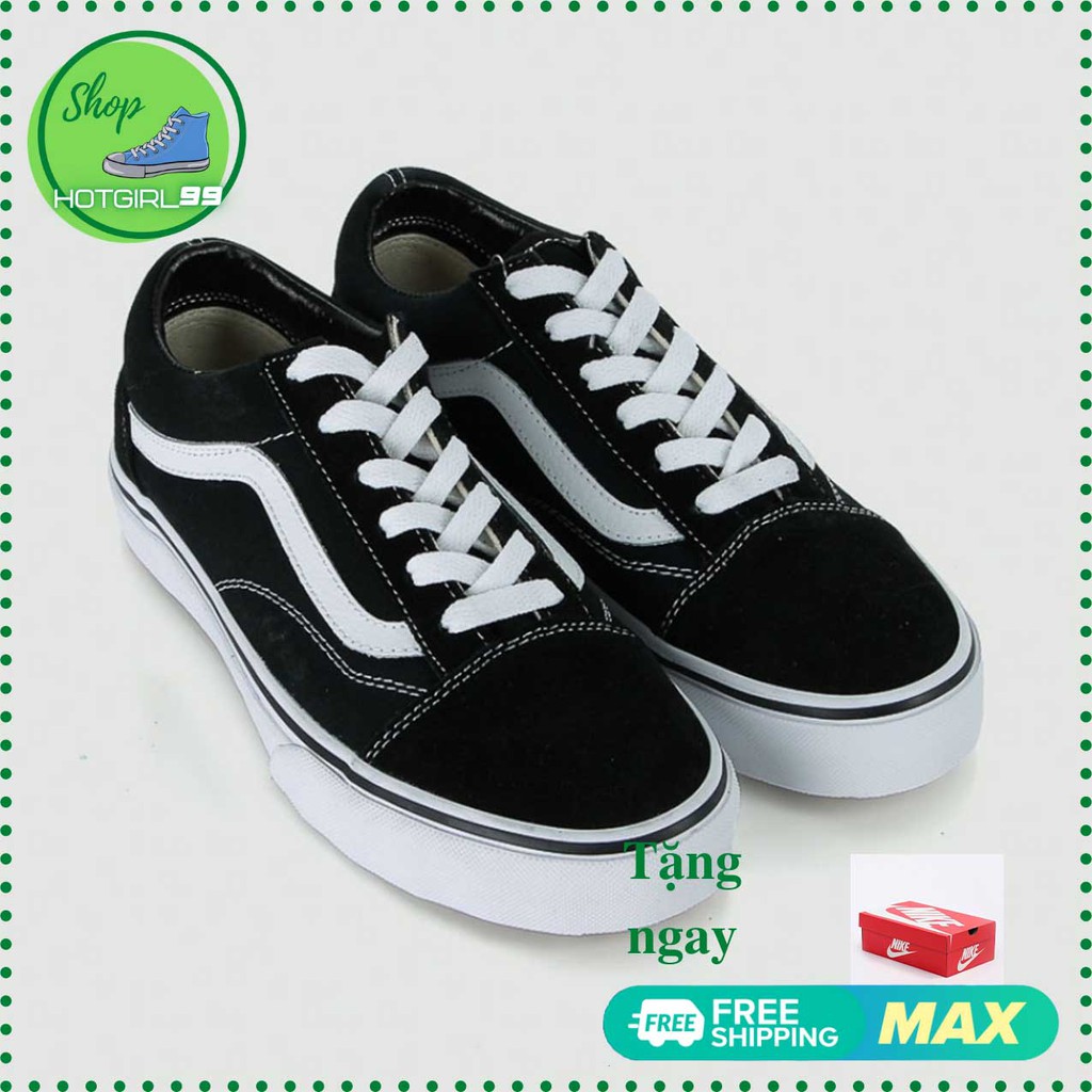 Giày thể thao vans old skool đen trắng nam và nữ thời trang giày đi học