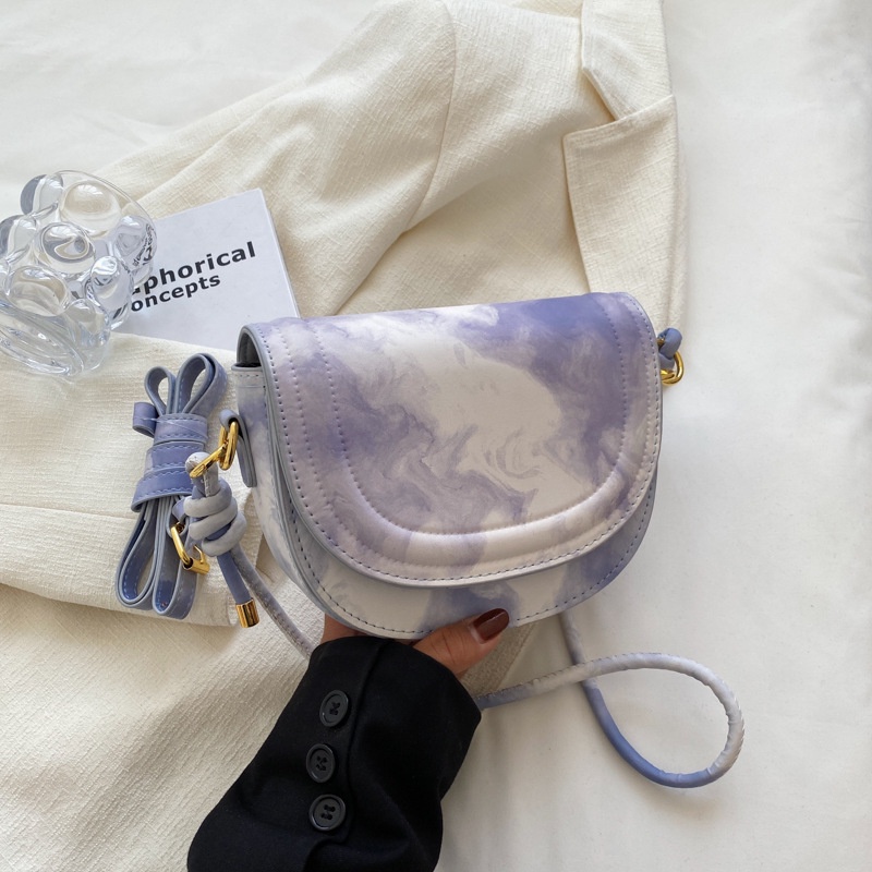 Túi đeo chéo IELGY họa tiết màu nhuộm phong cách cổ điển thời trang cho nữ