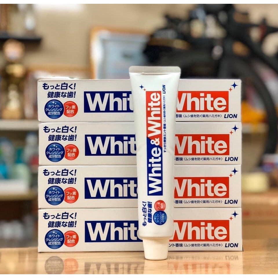 Kem Đánh Răng White &amp; White Nhật Bản Siêu Trắng Răng