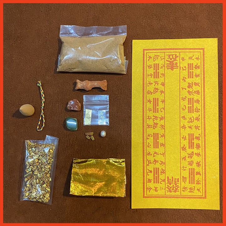 Cốt bát hương -bộ thất bảo chuẩn tặng nụ trầm gạo vàng ngũ vị