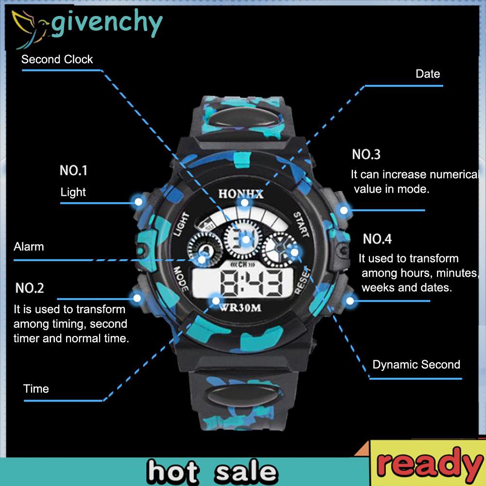 Đồng Hồ Điện Tử Đa Năng Chống Thấm Nước Cho Bé Trai