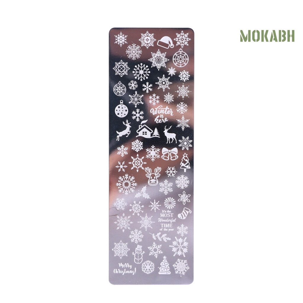 Khuôn In Hình Hoa Lá Bằng Thép Không Gỉ Dùng Trang Trí Móng Tay DIY