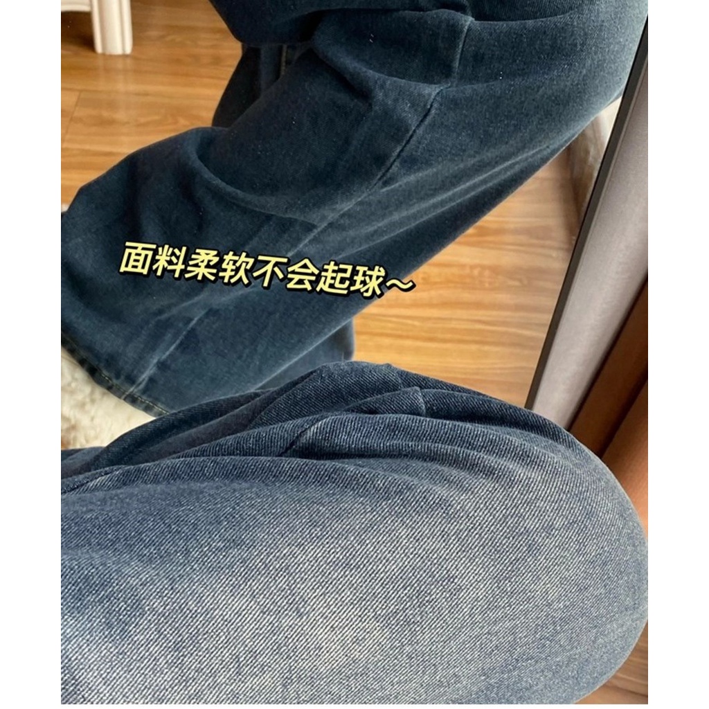 Quần jeans Nữ Lưng Cao Ống Rộng Thời Trang vintage
