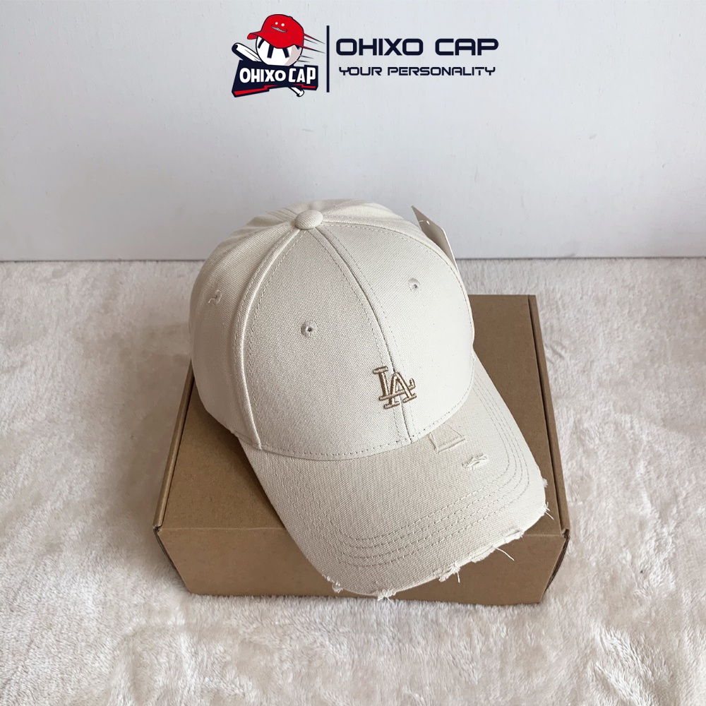 Mũ lưỡi trai LA nam nữ nón LA rách thêu logo cao cấp hàng xuất dư nhiều màu ảnh thật OHIXO LT20